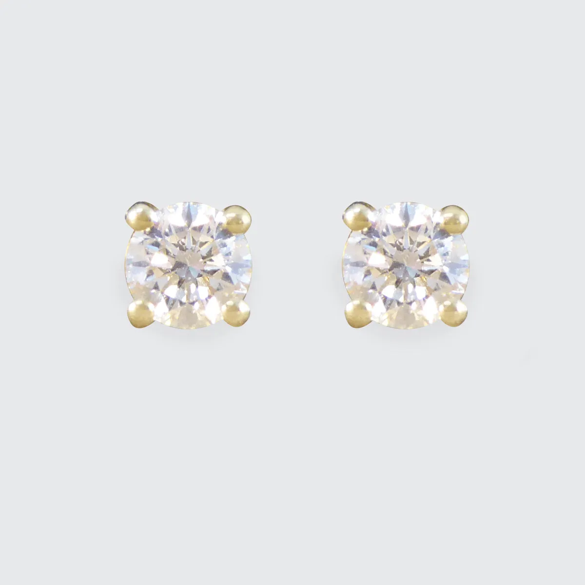 0.50ct Diamond Stud Earrings in Yellow Gold