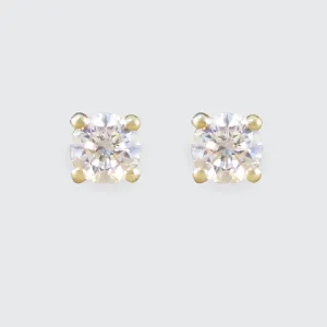 0.50ct Diamond Stud Earrings in Yellow Gold