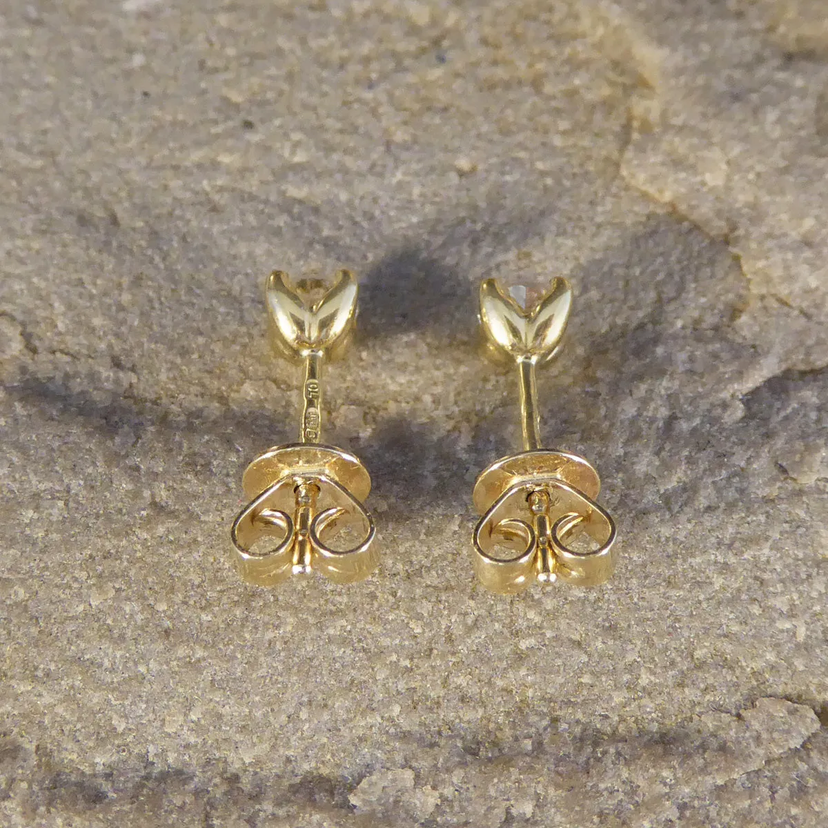 0.50ct Diamond Stud Earrings in Yellow Gold