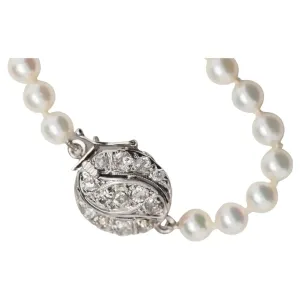 14K White Gold .75cttw Old Mine Brilliant Diamond Necklace
