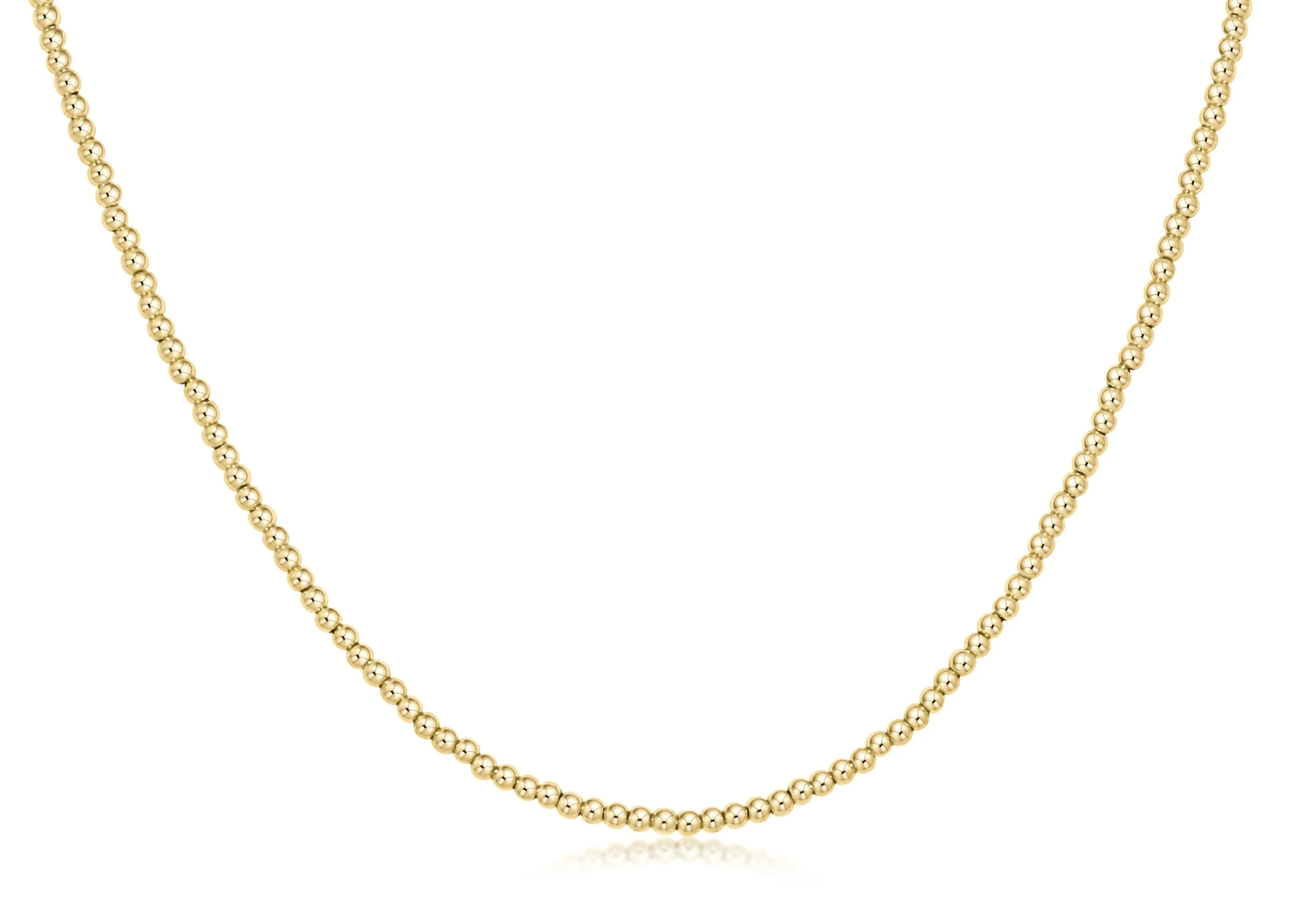 15” choker classic gold 2mm bead