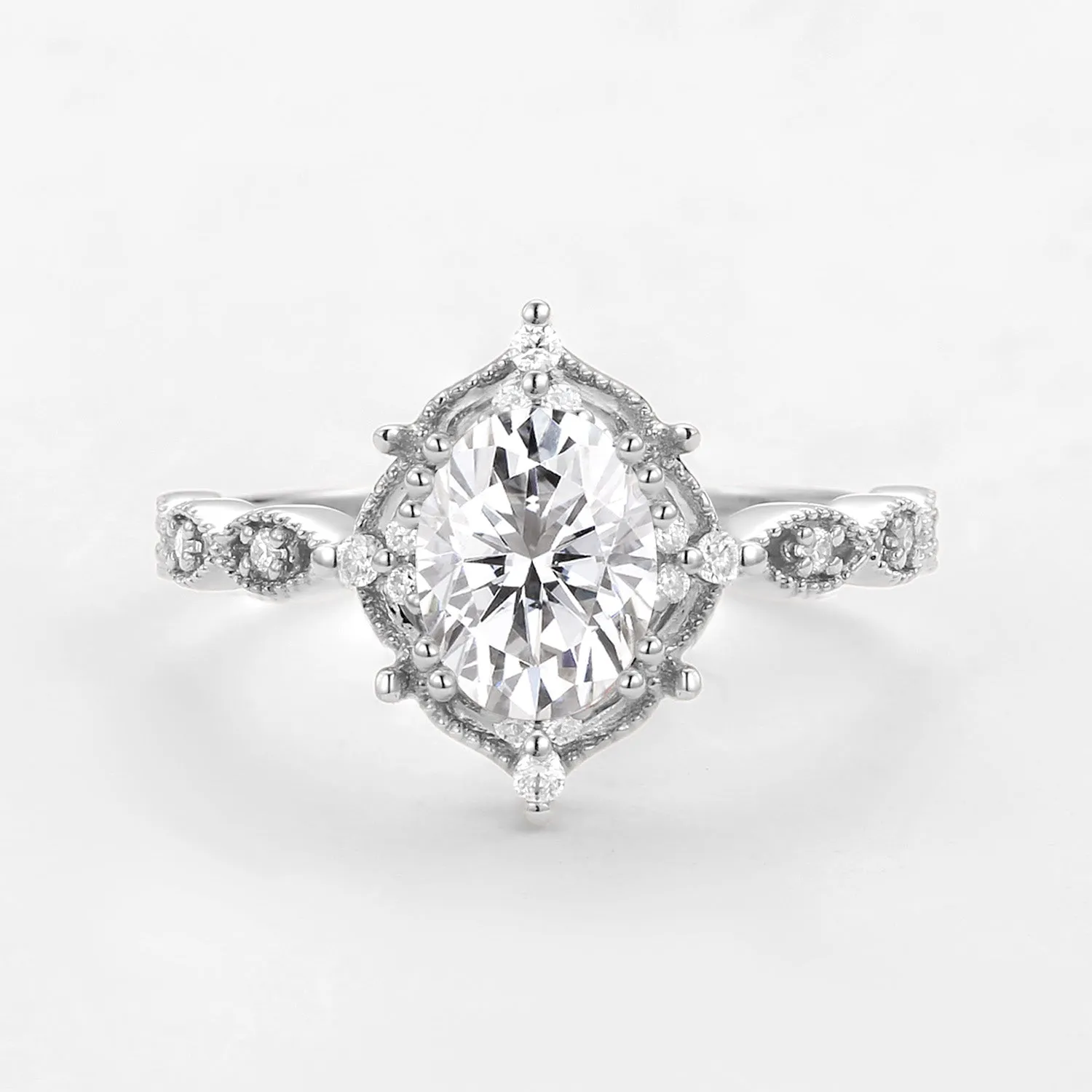 1.5ct Moissanite Signature Vintage Engagement Ring - The ‘Charlotte’ Ring