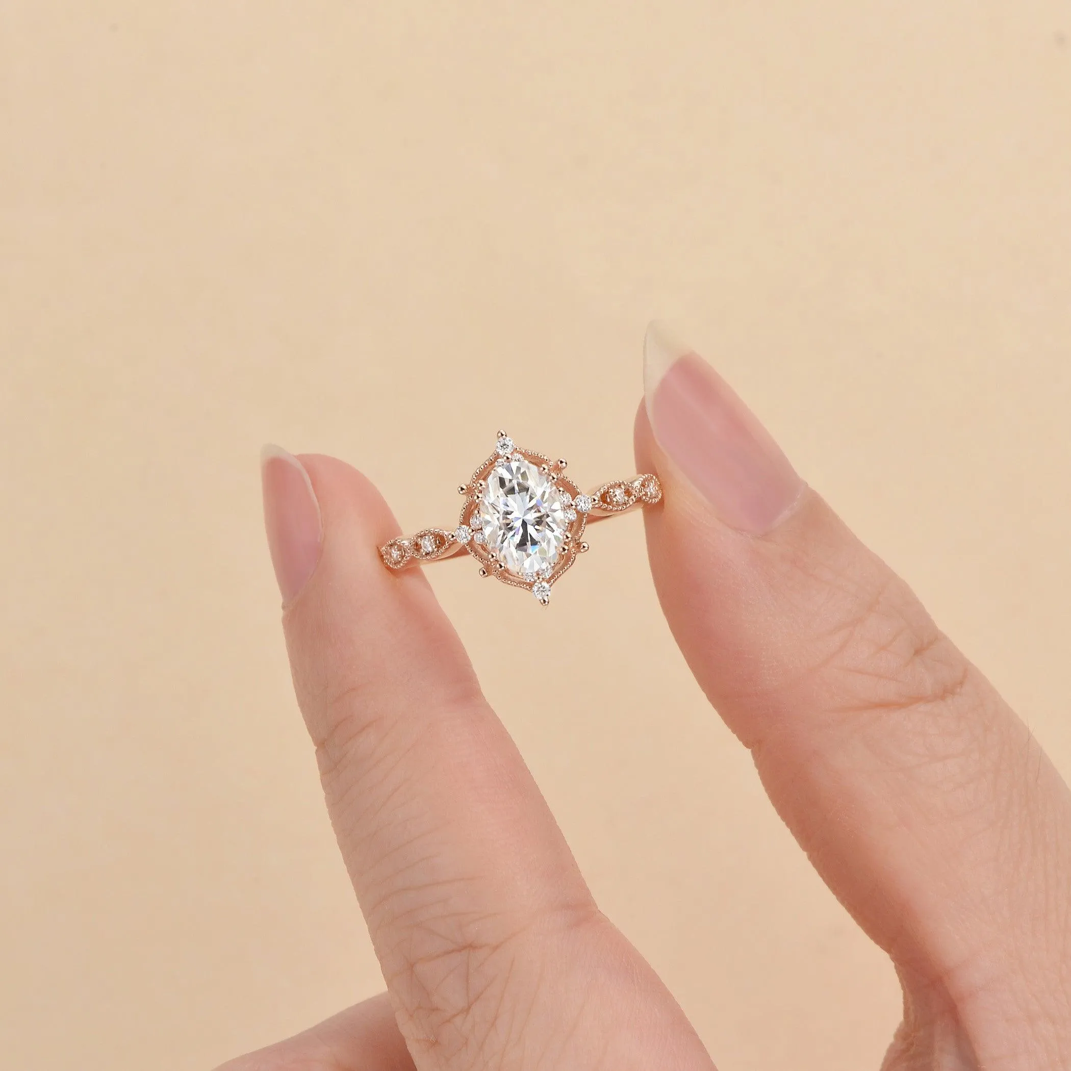 1.5ct Moissanite Signature Vintage Engagement Ring - The ‘Charlotte’ Ring