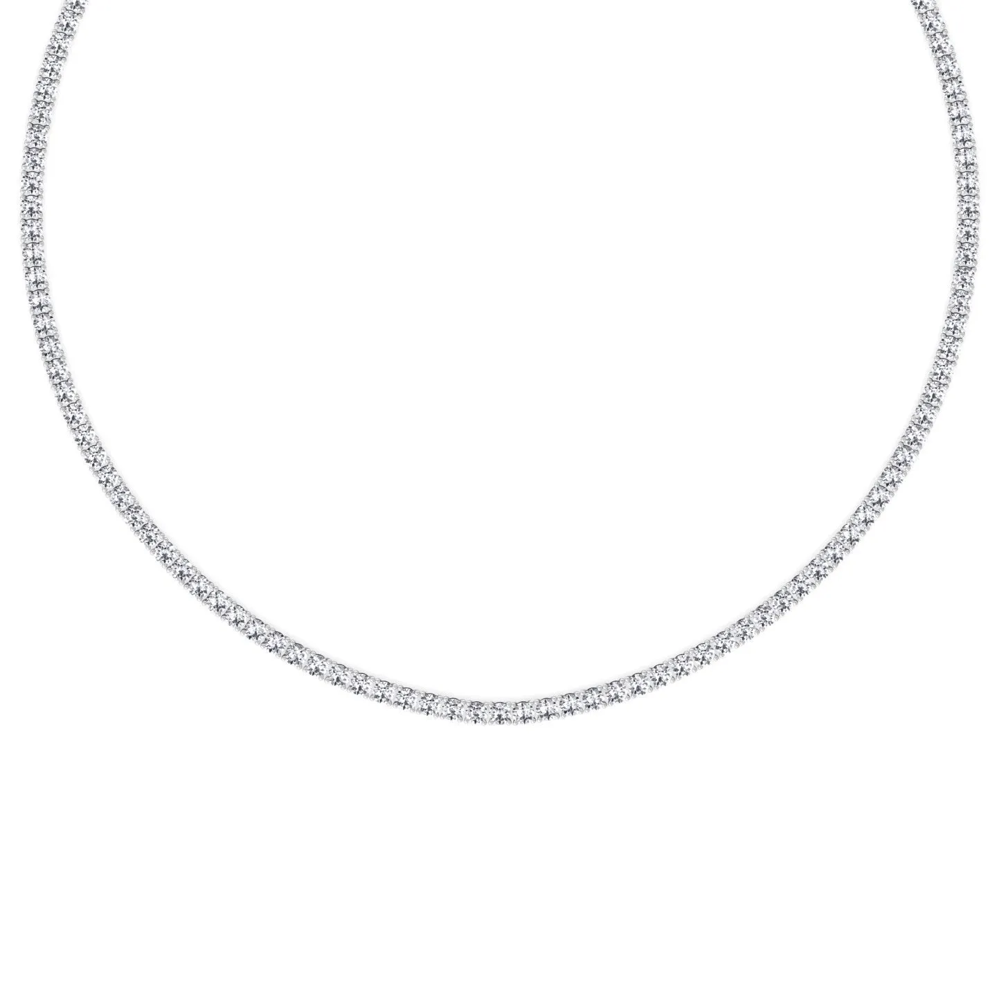 16 Carat Tennis Necklace Classic Setting