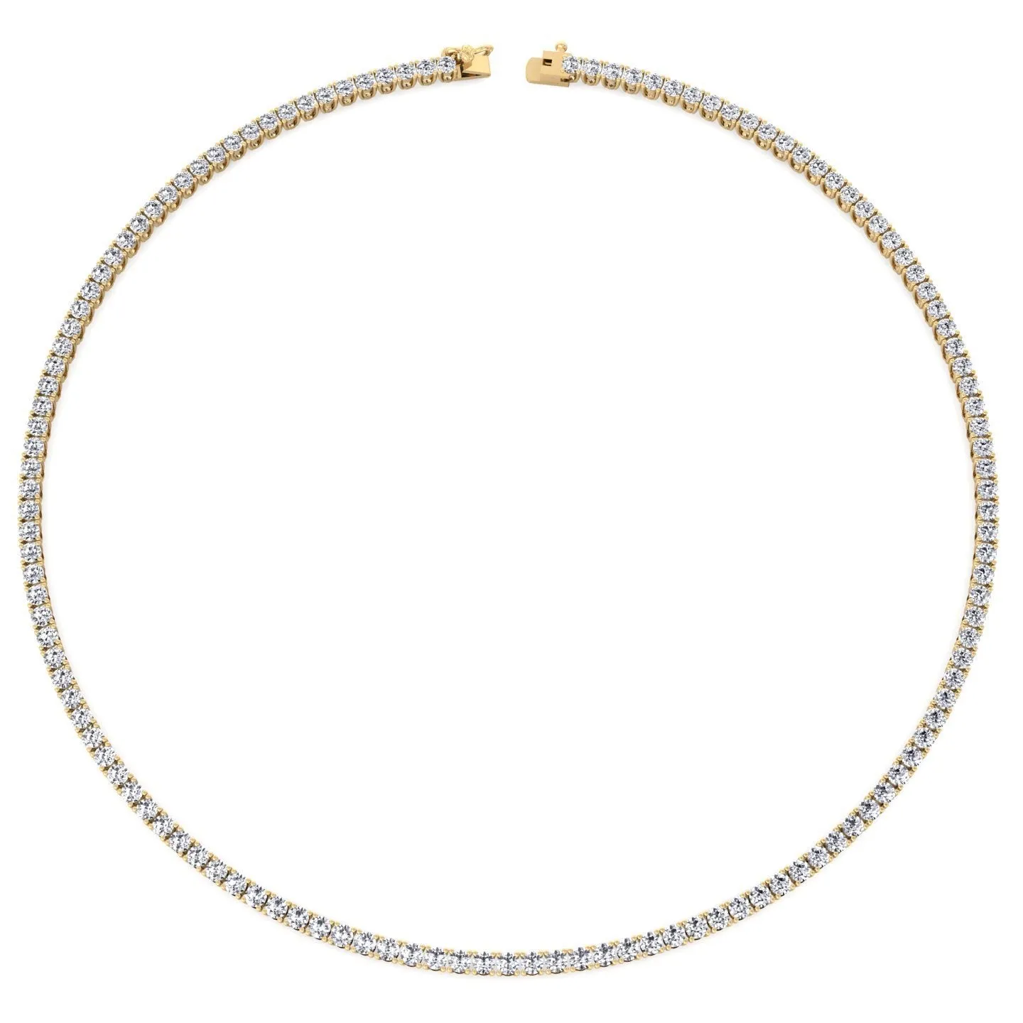 16 Carat Tennis Necklace Classic Setting
