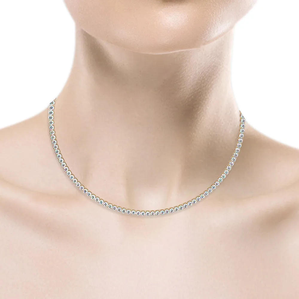 16 Carat Tennis Necklace Classic Setting