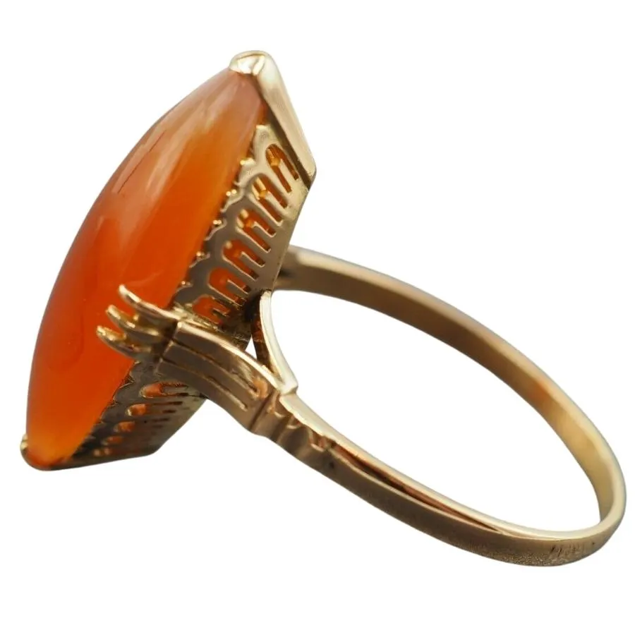 18ct Yellow Gold Carnelian Ring