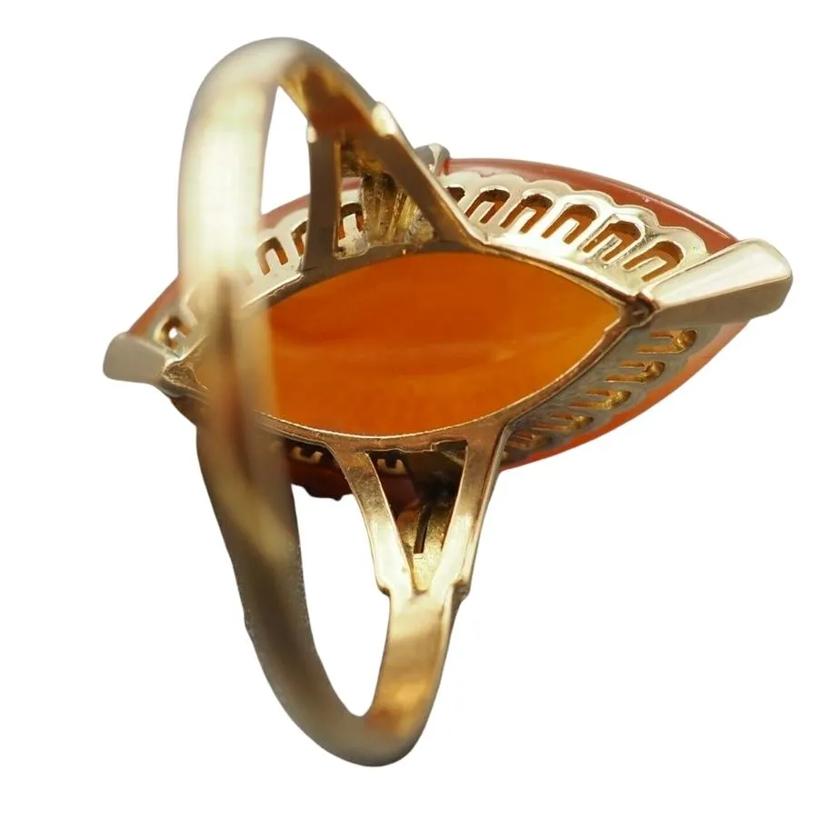 18ct Yellow Gold Carnelian Ring