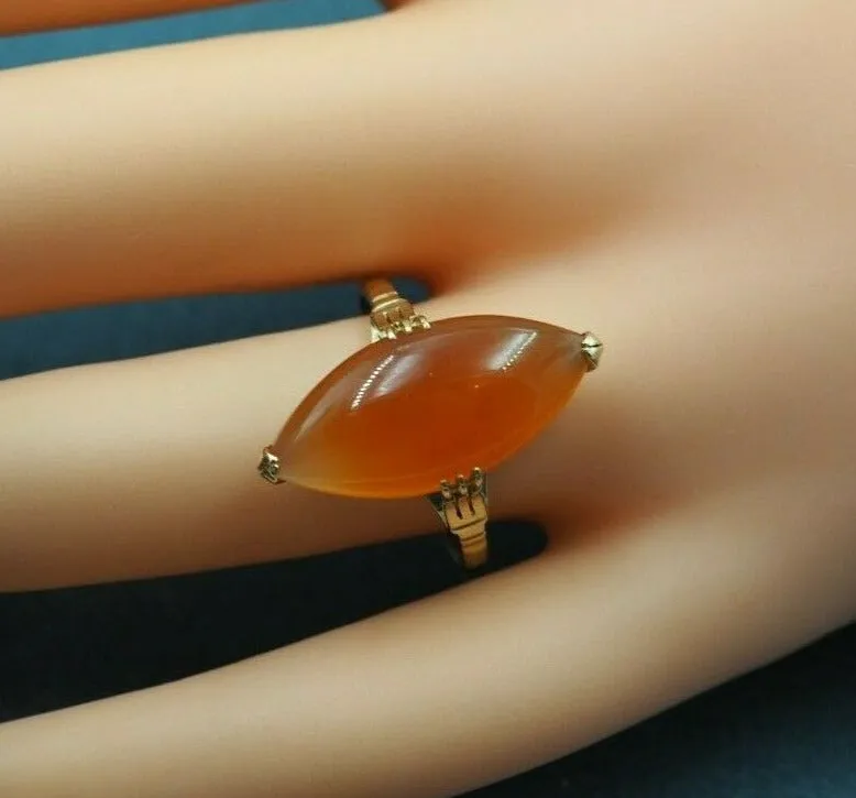 18ct Yellow Gold Carnelian Ring