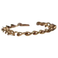 1940s 18K Yellow Gold Bracelet Oval Link with Hallmarks