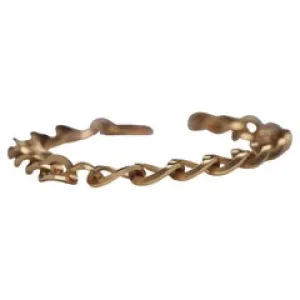 1940s 18K Yellow Gold Bracelet Oval Link with Hallmarks