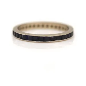 1980s Estate Sapphire Wedding Stacking Band