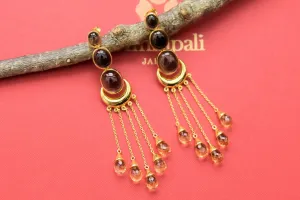 20D765 Gold Plated Tassels Contemporary Earrings