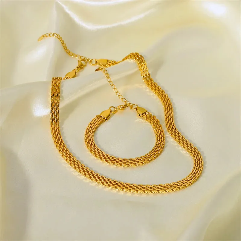 316L Stainless Steel Fashion Fine Jewelry Set 8mm Choker
