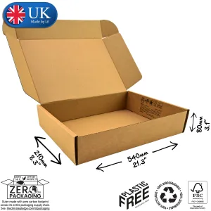 54x21x8cm Cardboard Postal Box