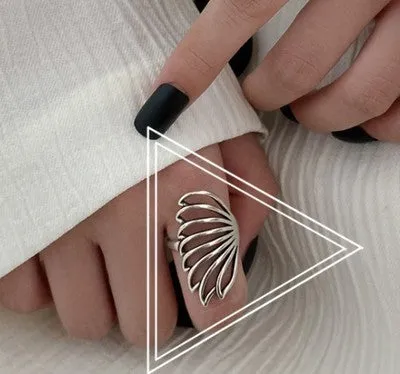 7Pcs Simple Trendy Punk Gothic Hip Hop Knuckles Rings Set