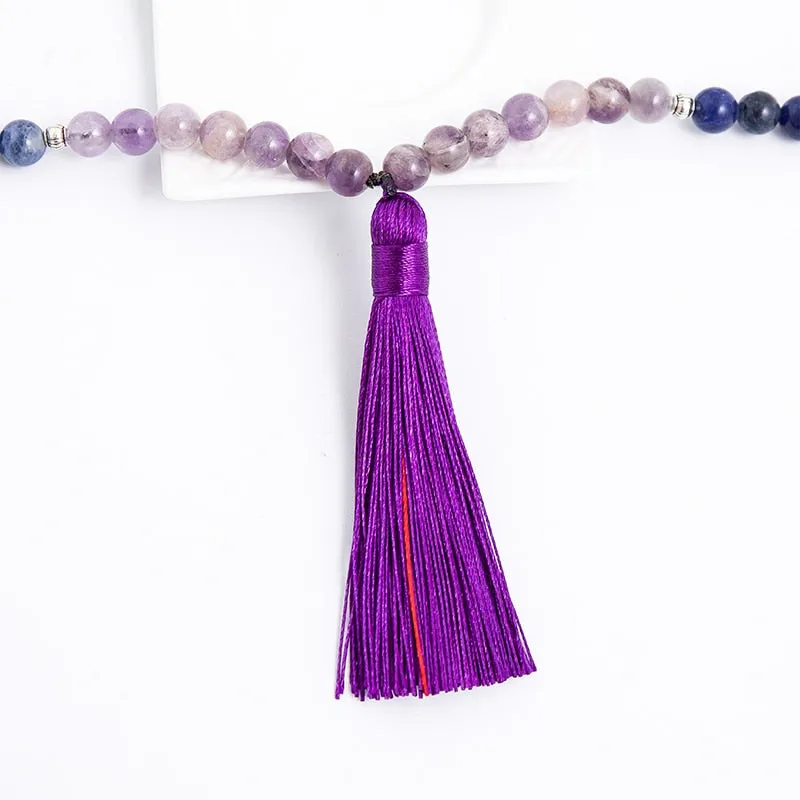 8mm Natural Stone 7 Chakra Necklace Meditation Yoga Peace Spirit Jewelry
