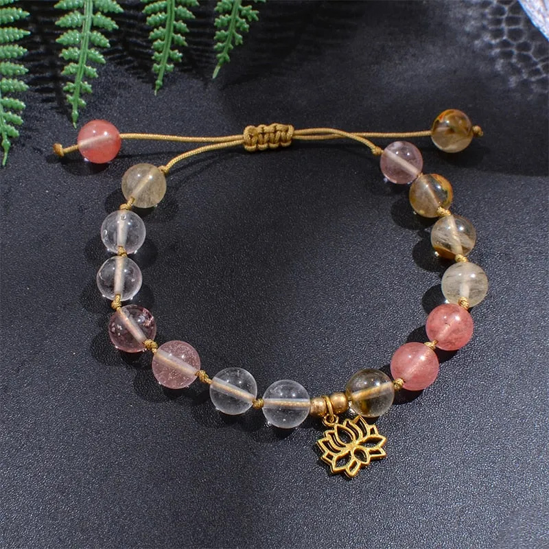 8mm Watermelon Tourmaline Japamala Necklace Meditation Yoga Tibetan Jewelry Bracelet Set