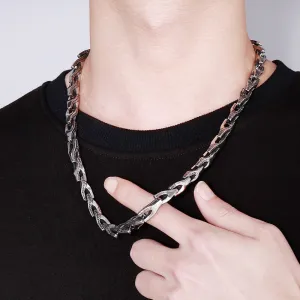 8MM Wide Snake Bone Chain Man Necklace for Men
