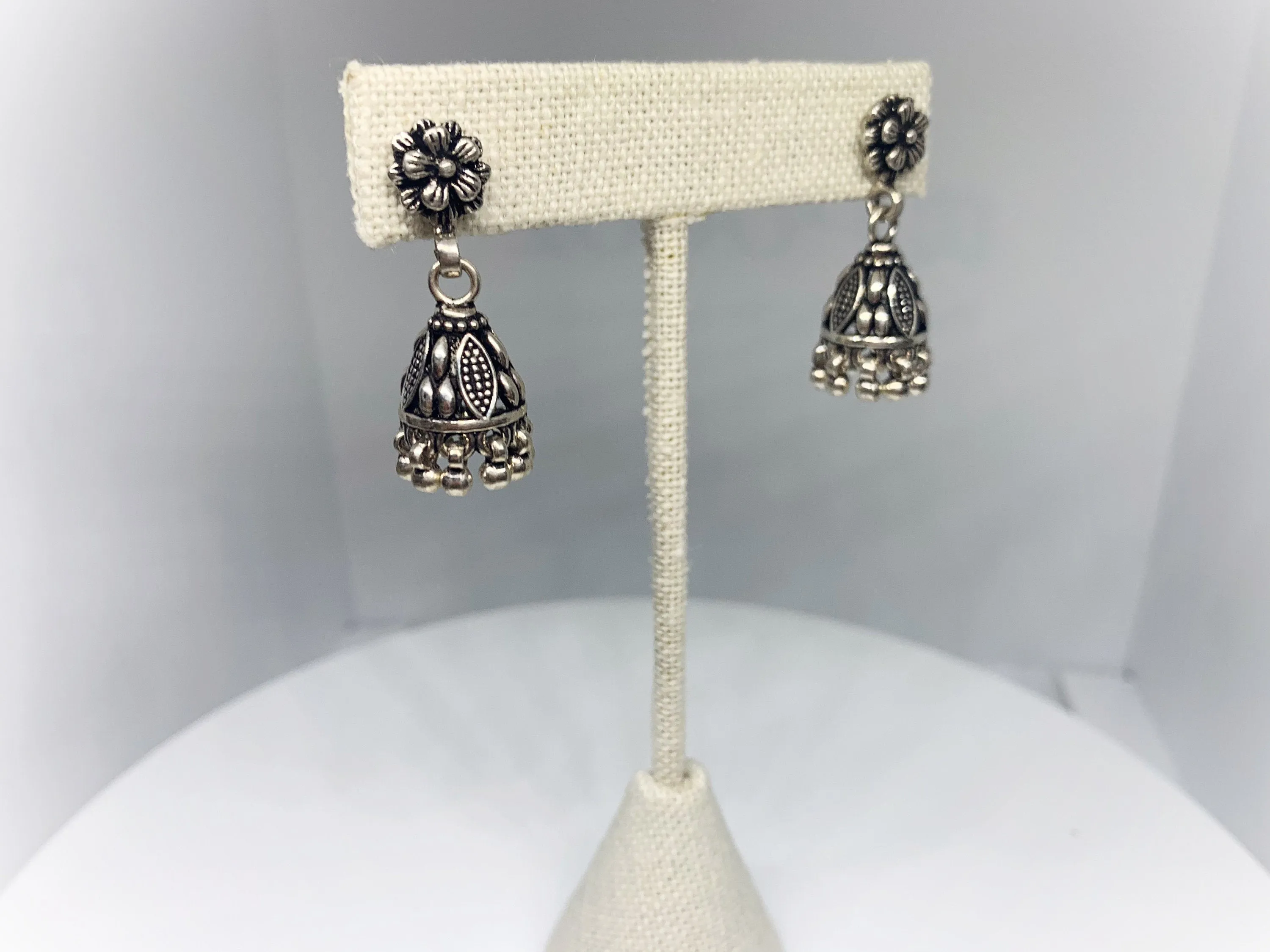 925 Silver Designer Jhoomki, Newest Collection, Contemporary Classical Mix Earrings