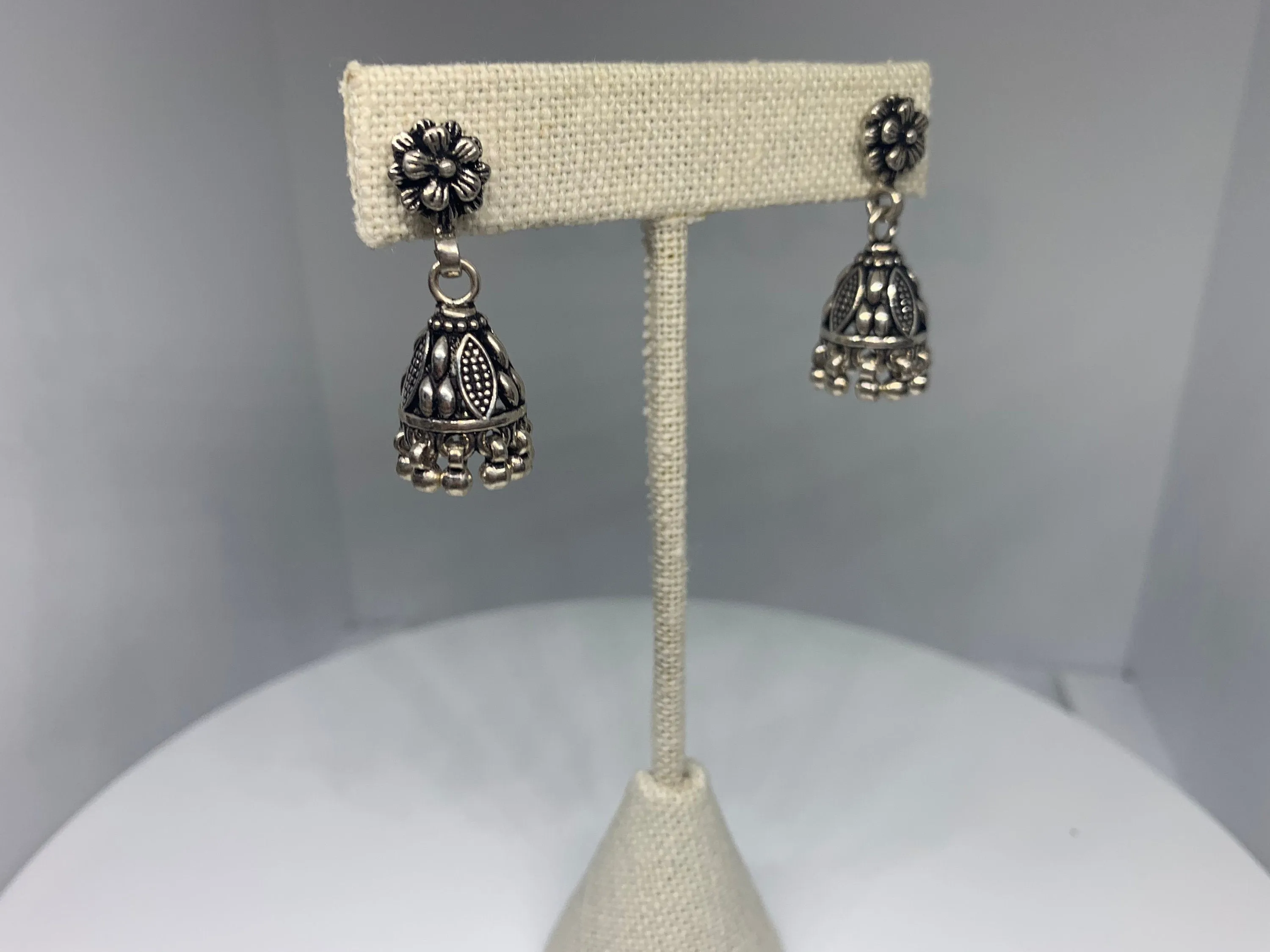 925 Silver Designer Jhoomki, Newest Collection, Contemporary Classical Mix Earrings