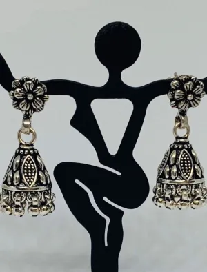 925 Silver Designer Jhoomki, Newest Collection, Contemporary Classical Mix Earrings