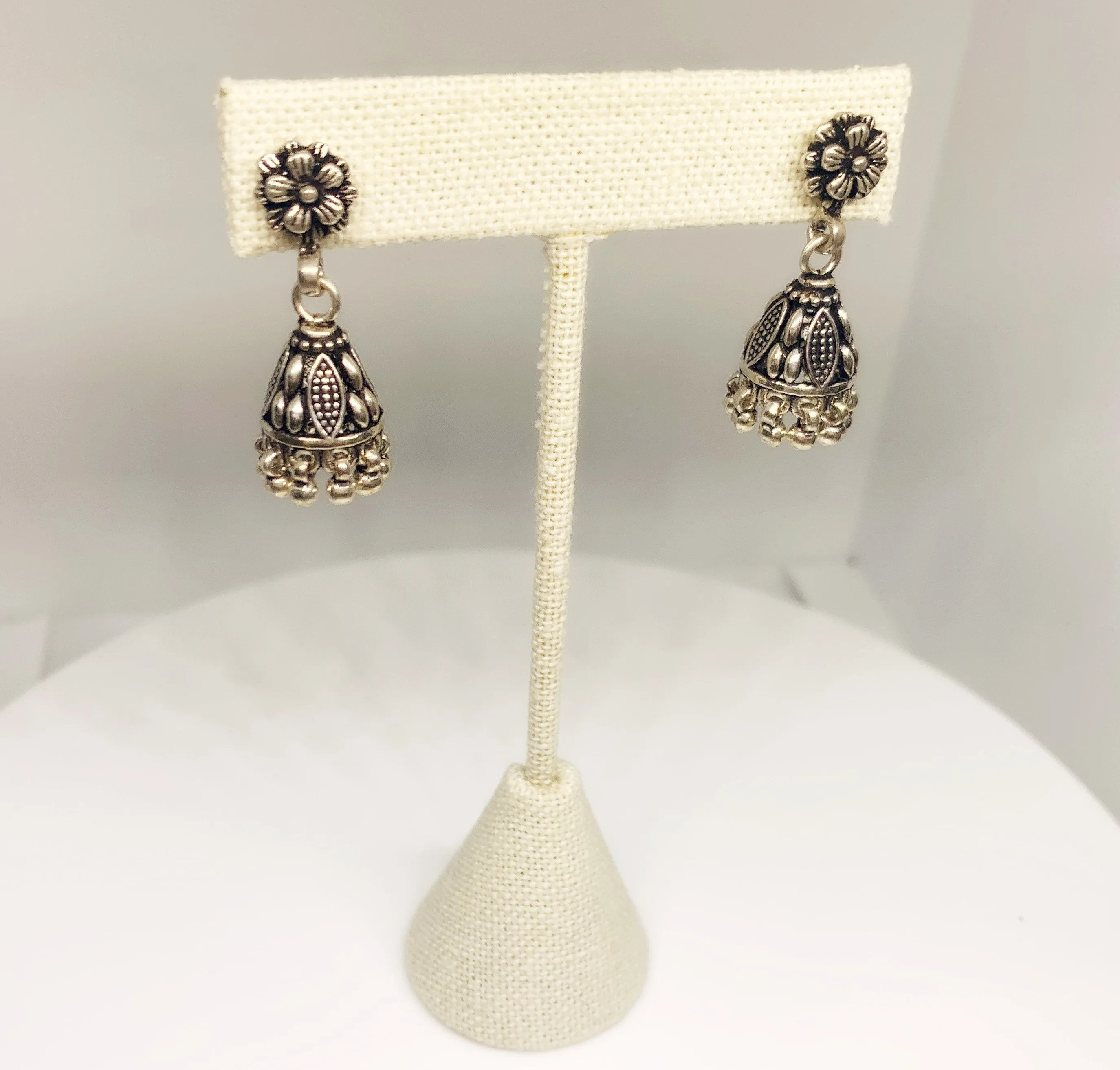 925 Silver Designer Jhoomki, Newest Collection, Contemporary Classical Mix Earrings