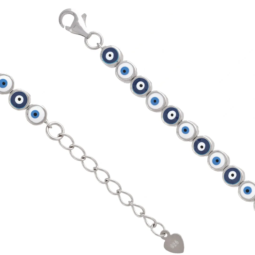 925 Sterling Silver Evil Eye Bracelet