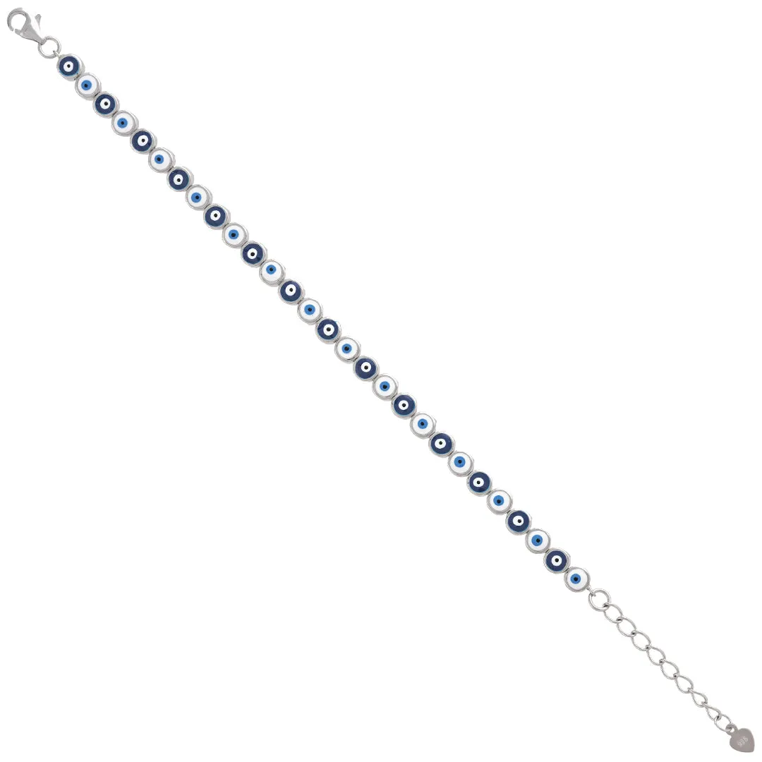 925 Sterling Silver Evil Eye Bracelet