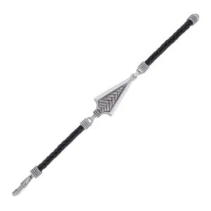 925 Sterling Silver Rhodium Scaled Arrow Head Bracelet