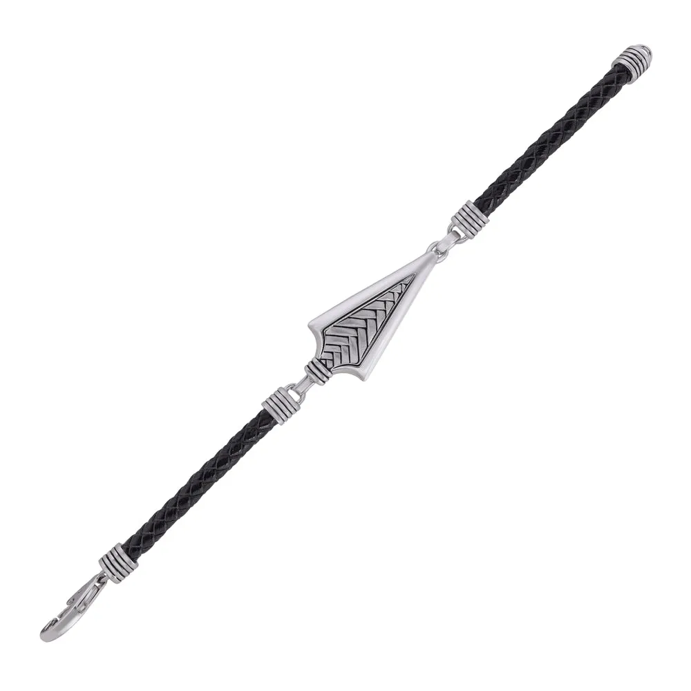 925 Sterling Silver Rhodium Scaled Arrow Head Bracelet