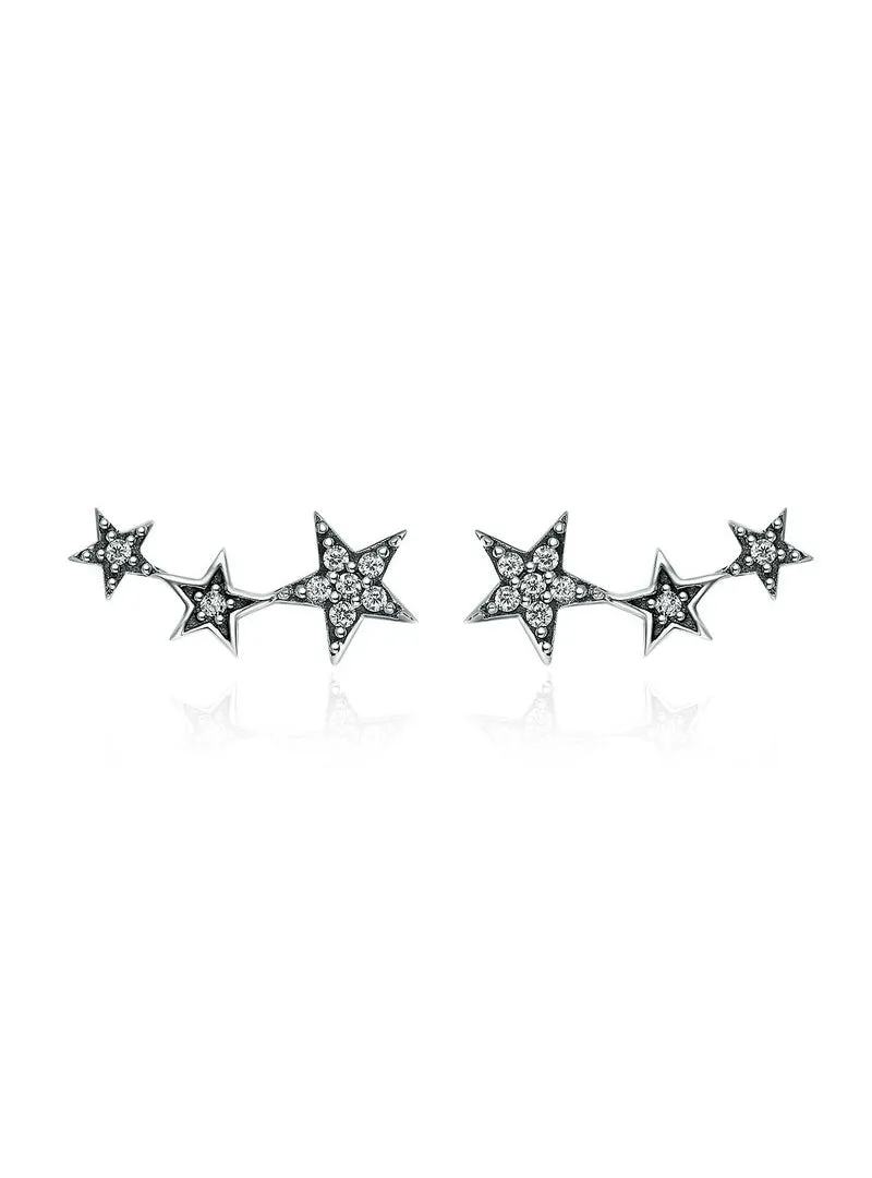 925 Sterling Silver Sparkling Stackable Star