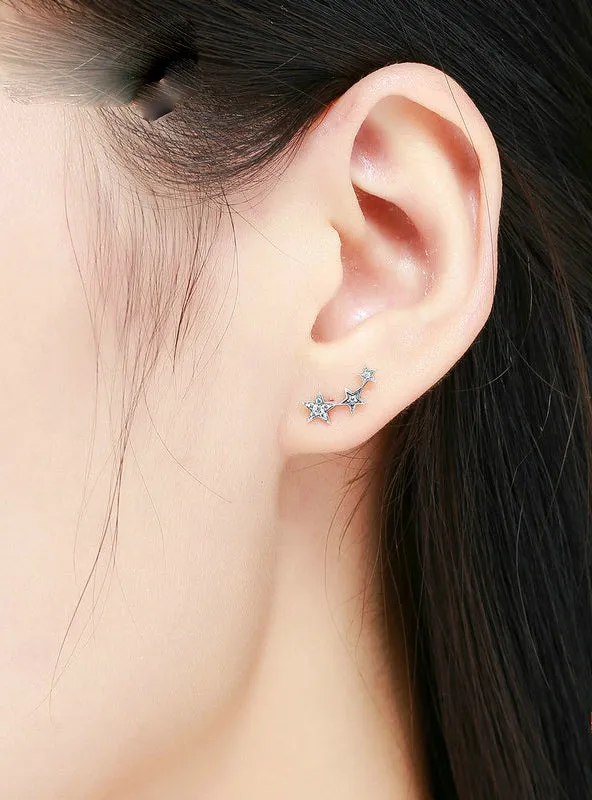 925 Sterling Silver Sparkling Stackable Star