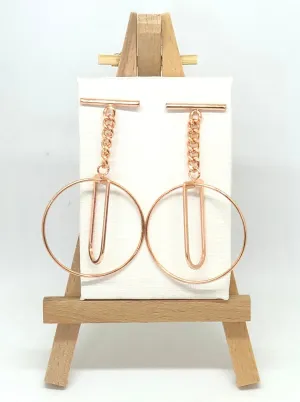 Abstract Circle Bar Earrings