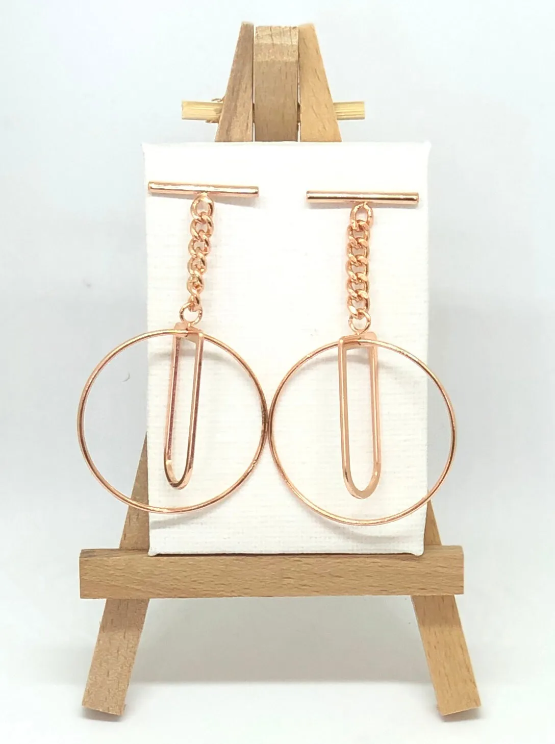 Abstract Circle Bar Earrings