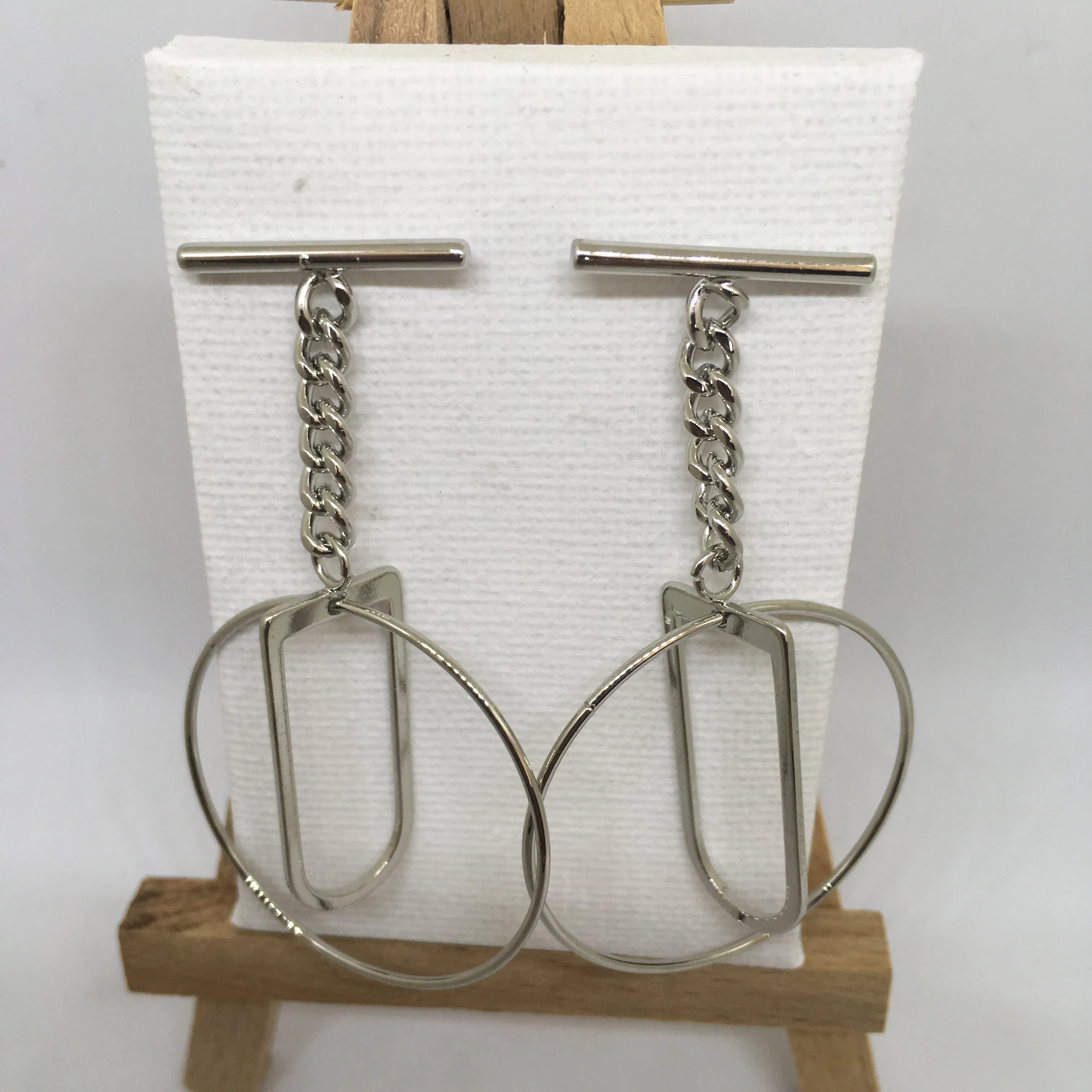 Abstract Circle Bar Earrings