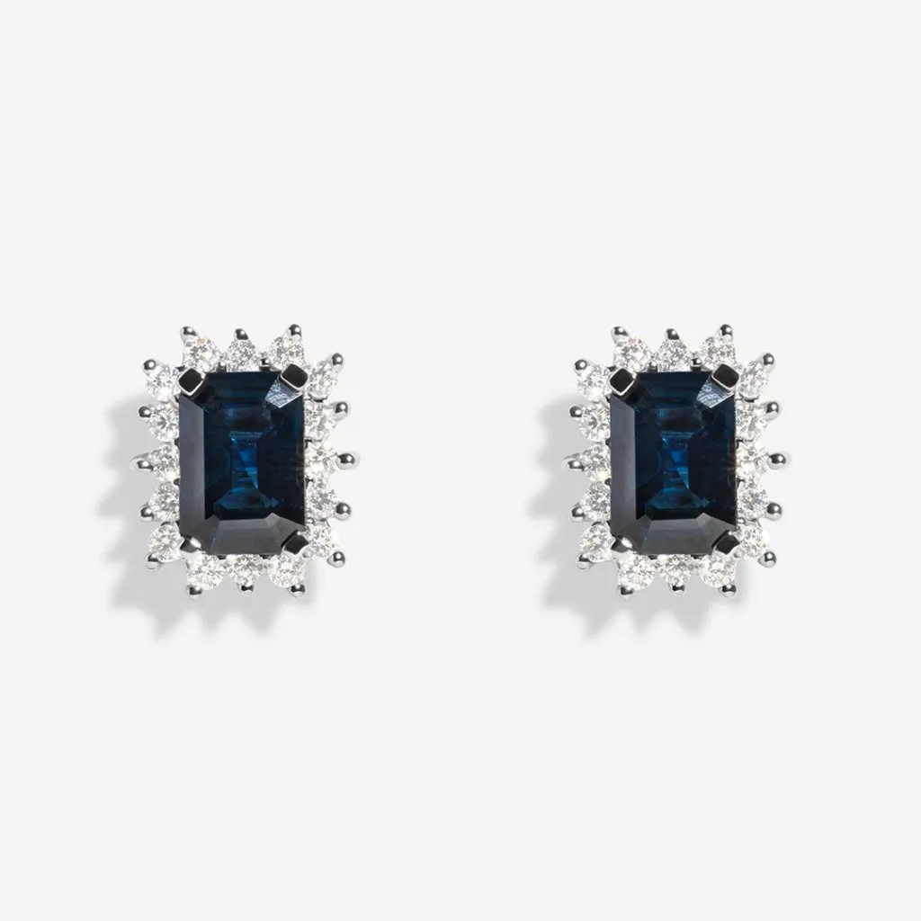 Adorn Sapphire & Diamond Earrings | 9ct Gold