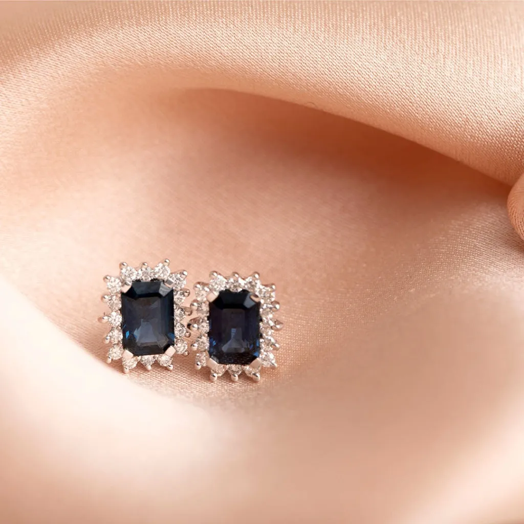 Adorn Sapphire & Diamond Earrings | 9ct Gold