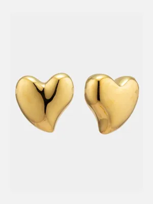 Allure Maxi Heart Studs - Gold