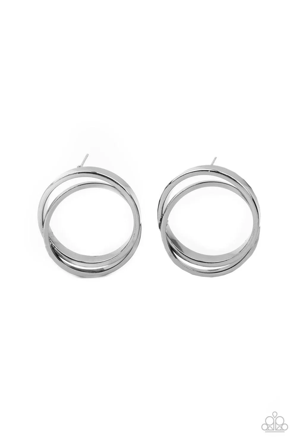 Always In The Loop - Black Earring-Paparazzi