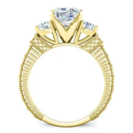 Angelonia - Cushion Moissanite Engagement Ring
