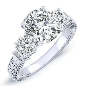 Angelonia - Cushion Moissanite Engagement Ring