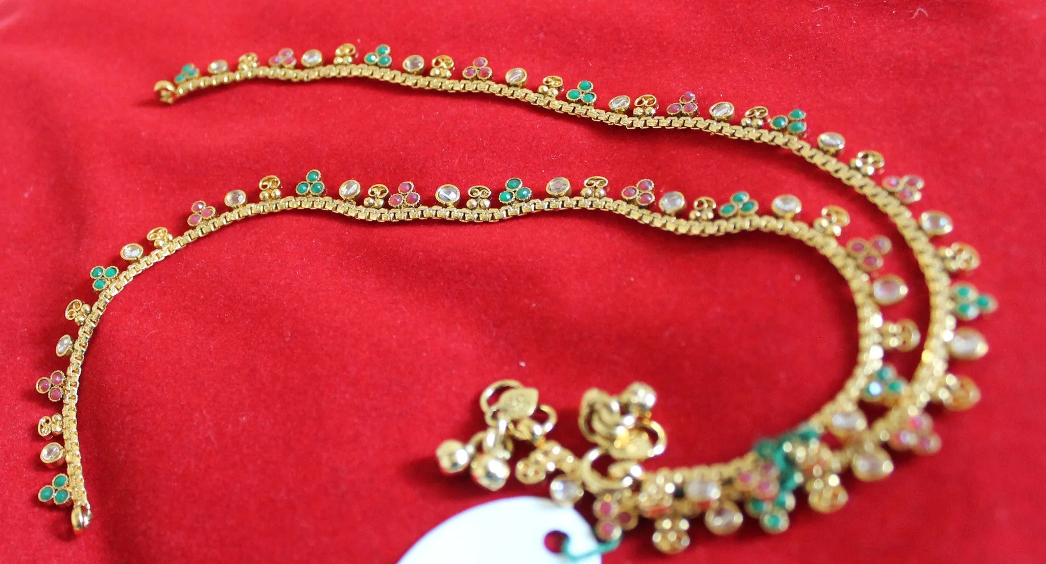 Anklet Payal 3108 Golden Anklet Indian Designer Payal Shieno Sarees