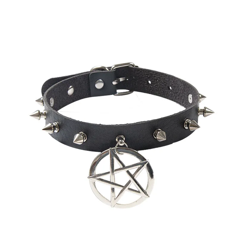 Annabel Vengeance - Gothic Leather Choker by The Nevermore