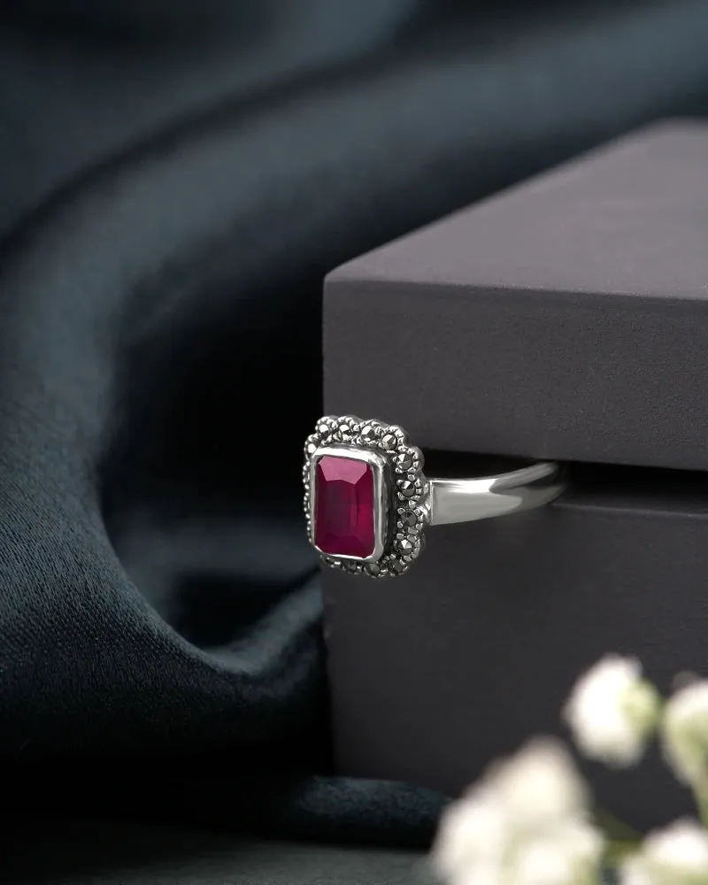 Antique Oxidised silver Ring