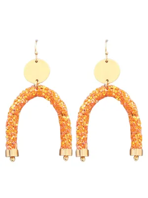 Arch Sparkling Tube Earrings