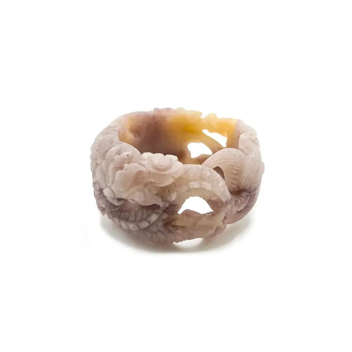 Artistic Fine Jewelry | Eternal Dragon Dance Jade Bangle in Purple & Gold