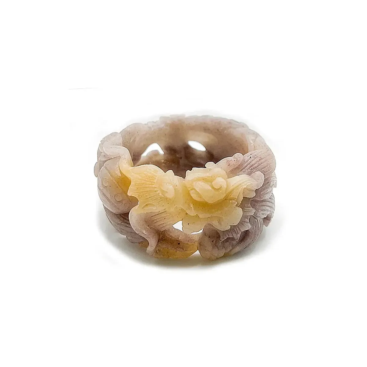Artistic Fine Jewelry | Eternal Dragon Dance Jade Bangle in Purple & Gold