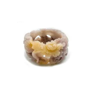 Artistic Fine Jewelry | Eternal Dragon Dance Jade Bangle in Purple & Gold