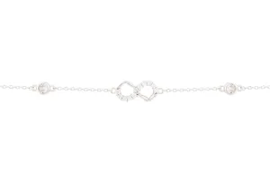 Asfour Chain Bracelet With Infinity Design In 925 Sterling Silver BR0502